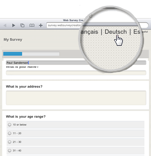 Create Multilingual Surveys with ease and allow respondents to switch between languages