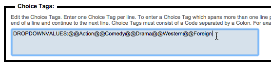 Choice Tags