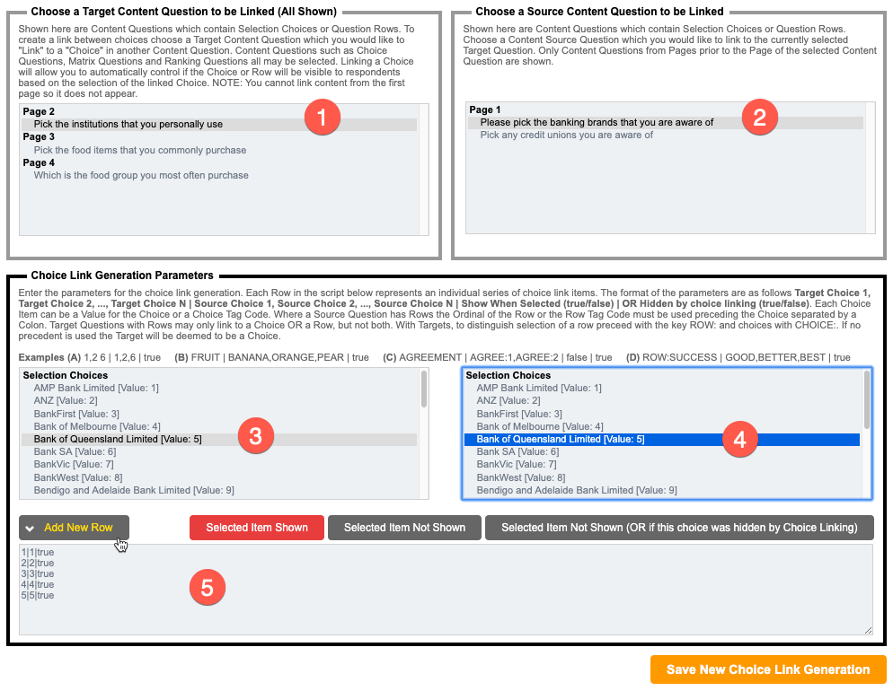 Choice Linking