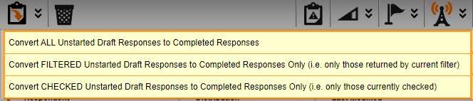 Convert Unstarted Survey Responses