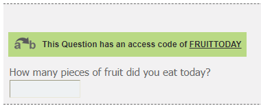 Question Access Code