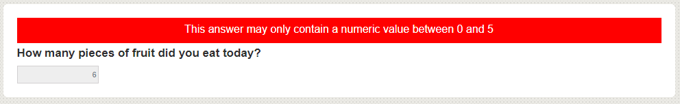 Numeric Validations