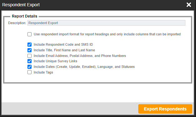 Export Respondents