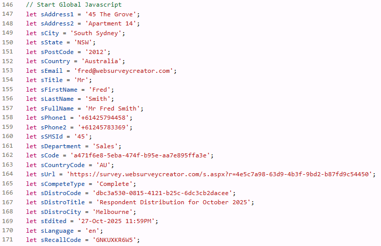 Global JavaScript Example