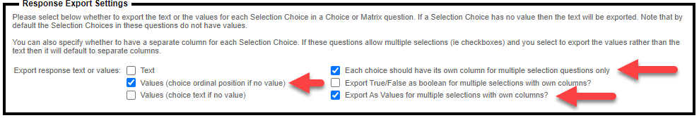 Import Anonymous Responses Matrix Values