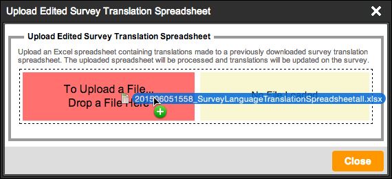 Export Survey Translation Spreadsheet