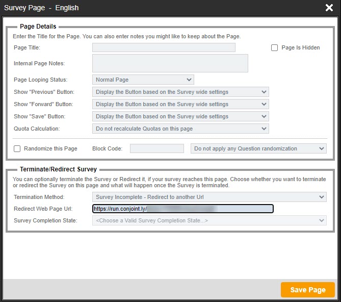 Mid-way Redirect Termination Method