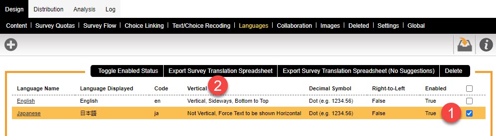 Multi-Language Survey Translation Spreadsheet