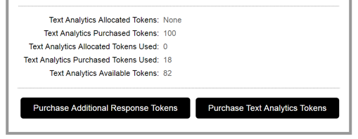 Text Analytics Tokens