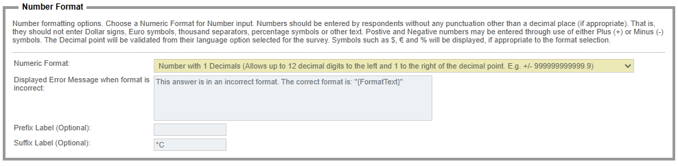 One (1) Decimal Place
