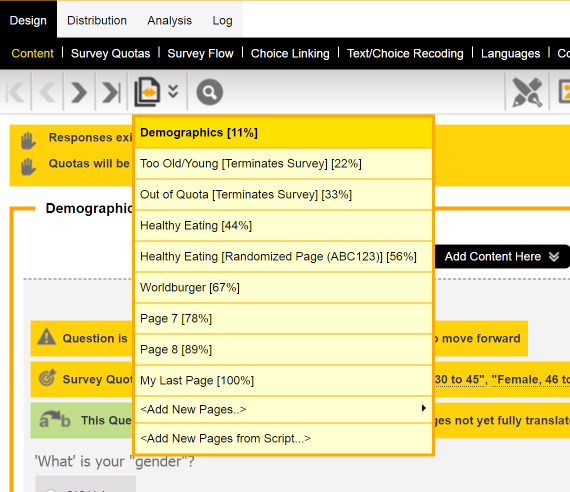 Page Percentages