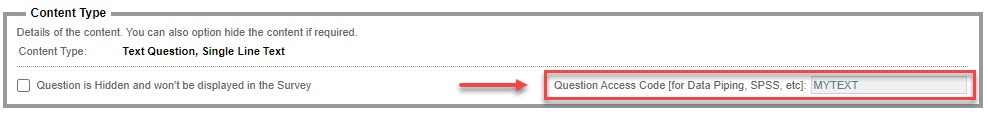 Pre-fill Survey Access Code