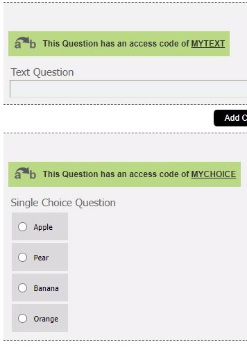 Pre-fill Survey Question Types