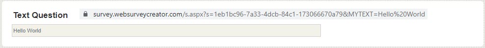 Pre-fill Survey Text Question