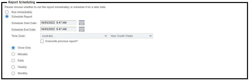 Report Scheduling