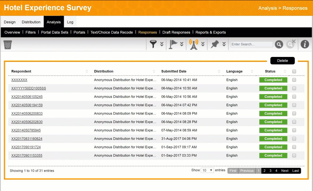 Responses Filtering