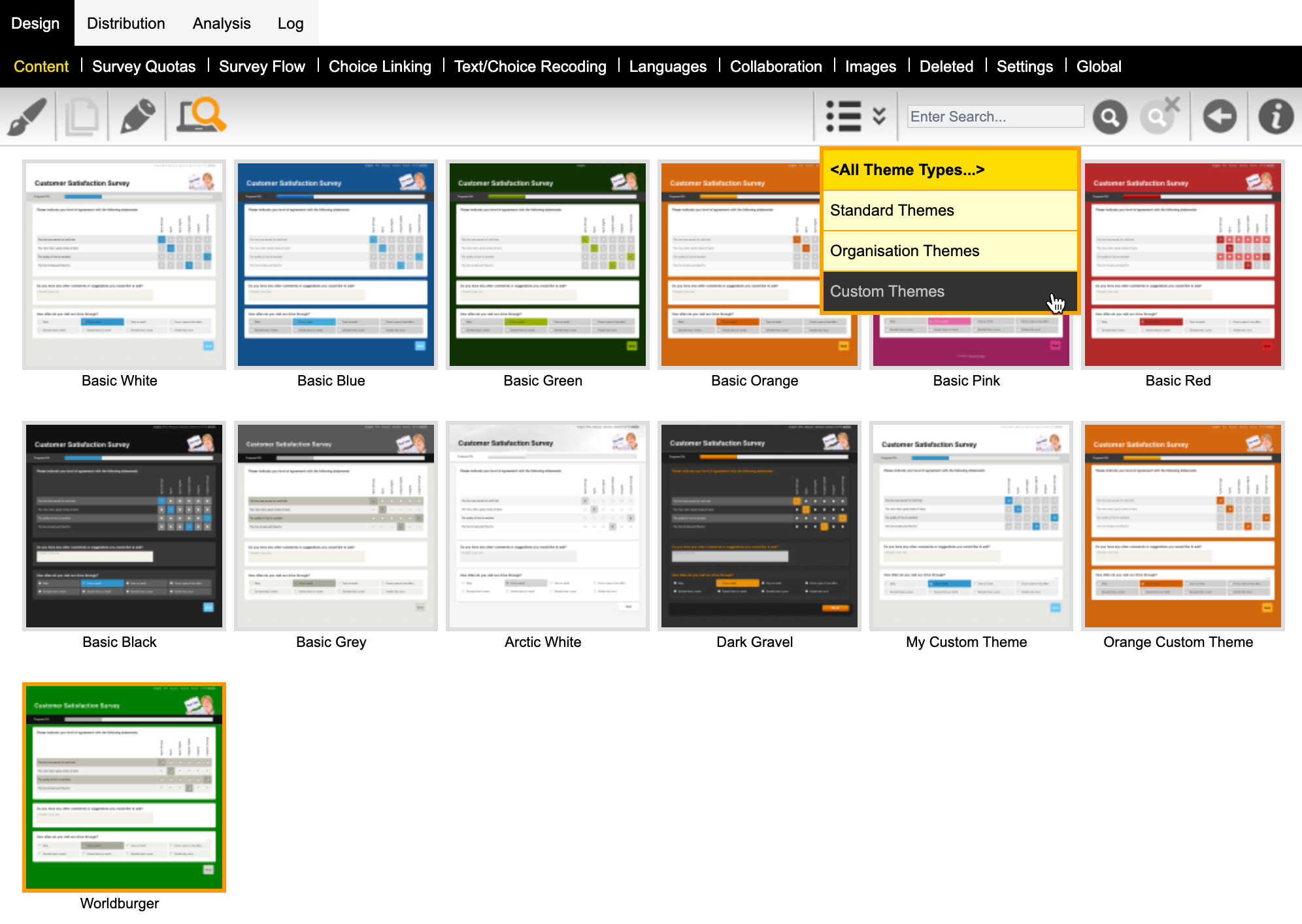 Survey Theme Selection