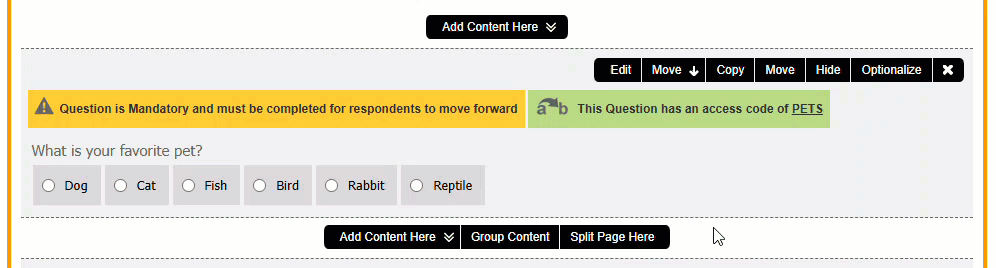 Toggle Hide/Show & Mandatory Survey Questions